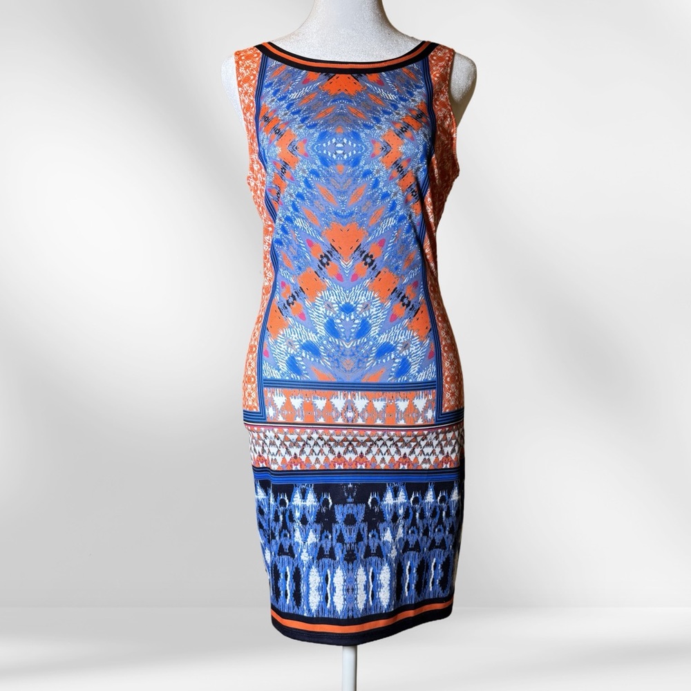 Forever 21 Women's Sleeveless Dress Orange Patterned Size M